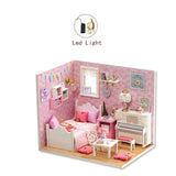 New Year Christmas Gifts Doll House DIY Miniature Dollhouse Toy Furnitures CasaDolls Houses Toys For Childred Birthday GiftsZ007