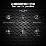 RGB Laptop Cooler 12-17 Inch 5 Fan Gaming Laptop Cooling Pad Dual USB Port Adjustable Laptop Stand Mute Cooling Fan