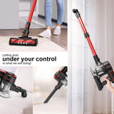 MOOSOO K17U Cordless Vacuum Cleaner 24KPa Powerful Suction 250W Brushless Motor 4in1 Stick Vacuum for Home Hard Floor Carpet Pet