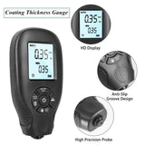 Coating Thickness Gauge Car Paint Film Tester LCD Display Manual Paint Thickness Gauge For Cars Measuring Tools 0-2000um