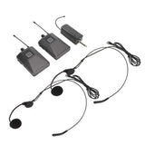 Dual UHF Wireless Microphone System Portable Professional Microphone Set 2 Transmitter + 1 Receiver for Interview Recording