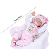 22 Inch Reborns Dolls Lovable Realistic Newborn Dolls Toy With Movable Soft Silicone Limbs &amp; Cotton Body For Girls Birthday Gift