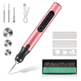 Electric Engraving Pen Kit With 35 Bits, USB Rechargeable Etch Engraving Tool With 16 Templates, DIY Cordless Engraver