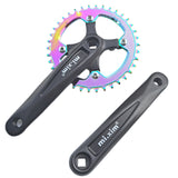 Mi.Xim Single Speed Bike Crankset with Chainring 130 BCD Bicycle Crank Parts Fixed Gear Bike Chainwheel Set