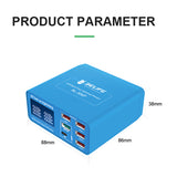 RELIFE RL-304P PD3.0+QC3.0 Smart 6-port USB Digital Display Lightning Charger Suitable for Charging All Mobile Phones And Tablet