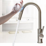 Touch Inductive Kitchen Faucets Kitchen Hot Cold Water Mixer 360 Rotation Pull Out Handle Faucet Mixer Tap Torneira Da Cozinha