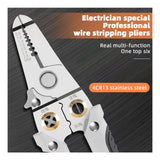 Multifunctional 6/9 In1 Wire Stripper Pliers Wire Cutters Electrician Electric Cable Peeling  Winding Wire for Peeling Tools