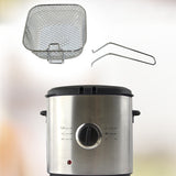 No oily smoke 1.2L electric fryer 220V stainless steel detachable liner household mini constant temperature electric fryer