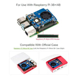 Power Over Ethernet HAT (D) for Raspberry Pi 4B/3B+, PoE HAT with Cooling Fan,Compatible with for Raspberry Pi 4B/3B+