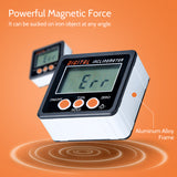 Digital Inclinometer Electronic Protractor Aluminum Alloy Shell Digital Bevel Box Angle Gauge Meter Magnets Base