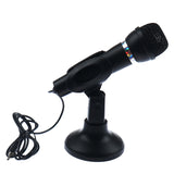 Condenser Microphone 3.5mm Plug Home Stereo Stereo Desktop Stand For PC Video Chat Podcast Recording