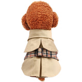 Khaiki Girl Boy Fashion Summer Spring Dog Clothes Trench Coat Dress Lover Pet Outfit Supplies Clothes For Cat Costumes Jacket