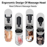 NEW USB Muscle Massage Gun Muscle Fascia Massager Exercising Muscle Pain Relief Massager Therapy Gun Profession With 4 Heads