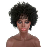 Wig women's short curly hair chemical fiber headgear