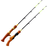 62cm Ice Fishing Rod Portable Carbon Wooden Handle River Shrimp Carp Fishing Pole Winter Fish Tackle Pesca for Dropshipping