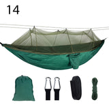 2 Person Portable Outdoor Camping Hammock with Mosquito Net High Strength Parachute Fabric Hanging Bed Hunting Sleeping Swing
