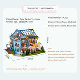 CUTEBEE DIY Dollhouse Kit Wooden Doll House Miniature House Furniture Kit Casa Music Led Toys for Children Birthday Gift A68B