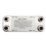 20/30/40 Plates Homebrew Wort Chiller Heat Exchanger Beer Brewing, 304 Stainless Steel Counterflow Garden Hose Rapid Cooling