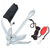 Stainless Steel Folding Anchor Fishing Accessories For Kayak Canoe Boat Marine Watercraft Aluminum Lightweight Watercraft Anchor