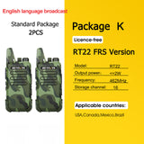 RETEVIS 2 pcs Mini Walkie Talkie PMR 446 Portable Two-way Radio ht PTT Walkie-talkies RT622 Portable Radio for Hunting Cafe RT22