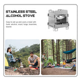 1 Set Outdoor Camping Small Alcohol Firewood Stove Portable BBQ Burner