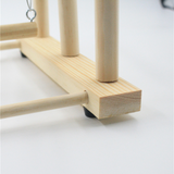 Bird Toys Parrot Playstand Play Stand Cockatiel Playground Wood Perch Gym Playpen Ladder with Feeder Cups