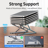 Adjustable Laptop Stand Aluminum for Macbook Tablet Notebook Stand Table Cooling Pad Foldable Laptop Metal Holder Storage Bag