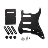 Set Of 3 Ply Black 11 Hole Sss Guitar Pickguard Strat Back Plate Pickup Covers Knobs Guitarra Tips Guitar Parts &amp; Acces