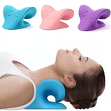 Neck Massage Pillow Neck Shoulder Cervical Chiropractic Traction Device Massage Pillow for Pain Relief Body Neck Massager