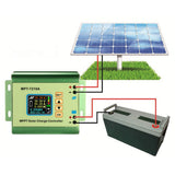 MPPT Solar Panel Battery Regulator Charge Controller with LCD Color Display 24/36/48/60/72V 10A with DC-DC Boost Charge Function