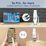 2MP 1080P Wifi Electron Microscope USB Mobilephone Computers Connecting Microscope Photo Video Taking With 8 LED Lights