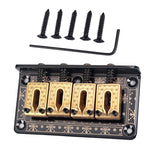 1 Set Guitar Saddle Bridge for 4 String Cigar Box Bass Guitar Black