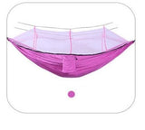 2 Person Camping Garden Hammock With Mosquito Net Outdoor Furniture Bed Strength Parachute Fabric Sleep Swing Portable Hanging