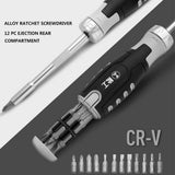 Multi-Angle 5 Times Speed Ratchet Screwdriver Set Bit Head Multi-Function Strong Magnetic Word/Cross Shaped Screwdriver Tools