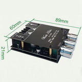 ZK-502MT 2.0-Channel BT AUX Digit Audio Power Amplifier Module High Power Sound Amp Support Treble Bass and Volumes Adjustment