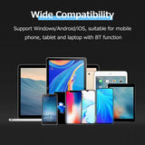 Portable Wireless BT Keyboard Folding Keyboard Comfortable Typing Feel Rechargeable Lithium Battery for Windows/Android/iOS