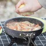 Lightweight Collapsible Nonstick Omelet Camping Pan Outdoor Frypan Folding Quick Heating Omelet Maker Fry Pan for Camping Hiking