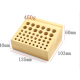 46 Holes 7/9/15mm Wooden Screwdriver Display Holder Tweezer Organizer For Watch Repair Tools Clock tool rack