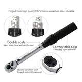WISRETEC 2-20Nm 1/4 Inch 18PCS Dual Scable Torque Wrench Set Preset Torque Wrench Bits Set Adjustable Torque Wrench