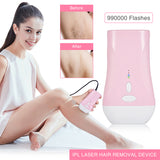 Professional IPL Laser Hair Remover Painless Permanent 990000 Flashes Electric Depilador for Legs Bikini Hair Removal Machine