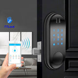 Smart Lock Keyless Electronic Bluetooth TTlock Biometric Fingerprint Keys IC Card Touch Screen Keypad Auto Lock APP Control