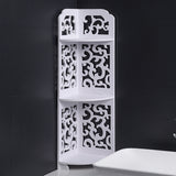 Floor-to-ceiling three-layer shelf for home toilets Floor-mounted storage rack for bathroom