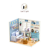 New Year Christmas Gifts Doll House DIY Miniature Dollhouse Toy Furnitures CasaDolls Houses Toys For Childred Birthday GiftsZ007