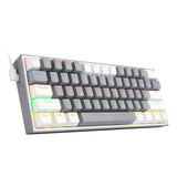 K617 Rainbow USB Mini Mechanical Gaming Keyboard Blue Switch 61 Keys Wired detachable cable,portable for travel