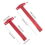 300/400mm Aluminum Alloy Woodworking Marking T-Ruler Scriber Square Hole Scribe Precision Marking Gauge Rules Measuring