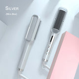 Hot Comb Electric Hair Straightening Brush Anti-scalding Hair Straightening  Comb Fast Heated Flat Iron Ceramic Hair Curler Curl