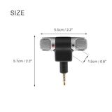Mini Portable Mic Digital Stereo Microphone Stereo Recorder for Phone Professional Mic with 3.5mm Jack Plug Mini Mic