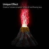 Aquarium Volcano Ornament Light Night Kit Air Bubbler Desktop Decorations for Fish Tank Aquarium Bubbler Gifts with LED Light