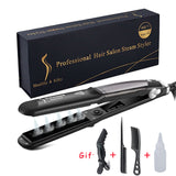 Steam Hair Straightener Brush Titanium Ceramic Flat Iron Professional Electric Hair Comb Fast Hair Styling Straightening Iron
