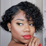 Wig Ladies Short Curly Hair Wig Black Partial Full Top Mechanism Chemical Fiber Headgear